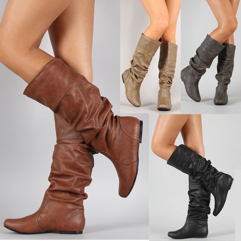 Women PU Booties Casual Comfort Plus Size Shoes